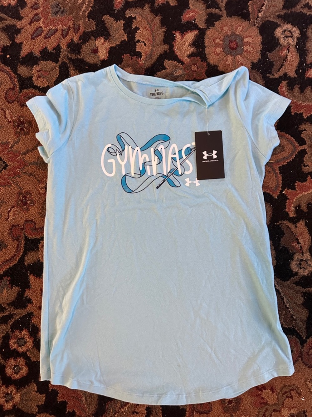 Under Armour Light Blue Girls Gymnast Graphic Tee